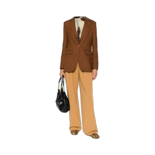 Notched-Lapel Pocket Blazer