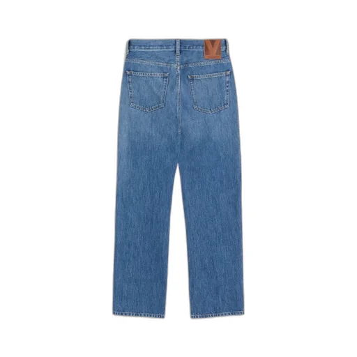 Valentino	Logo Patch Straight Leg Jeans
