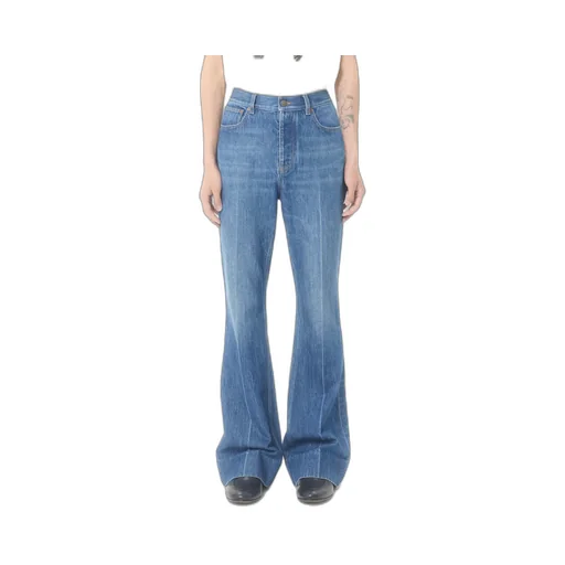 Valentino	Logo Patch Straight Leg Jeans