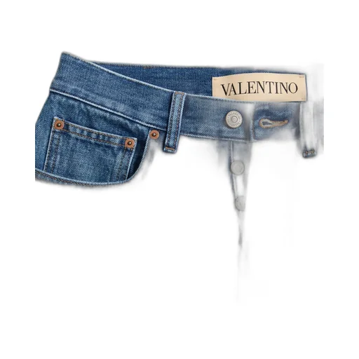 Valentino	Logo Patch Straight Leg Jeans