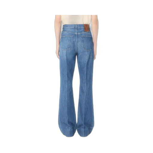Valentino	Logo Patch Straight Leg Jeans