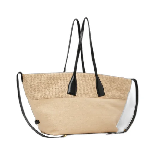 Track Raffia Handbag