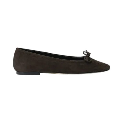 Bow Suede Ballet Flats