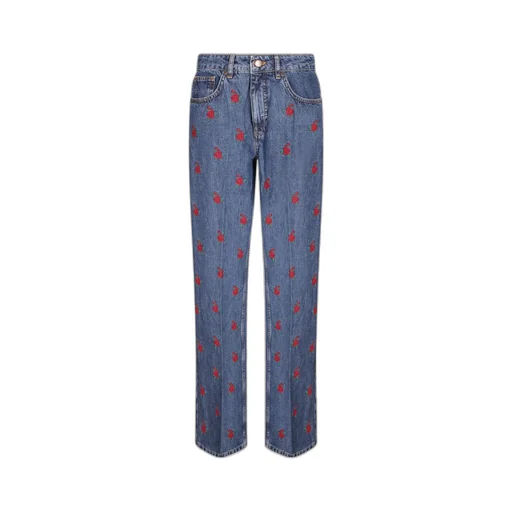 Farm Rio Floral Embroidered Jeans