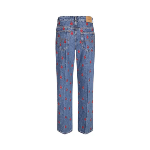 Farm Rio Floral Embroidered Jeans