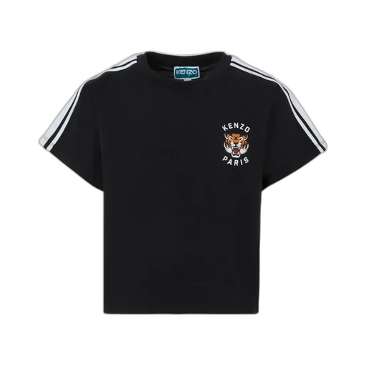 Tiger-Print Striped T-Shirt