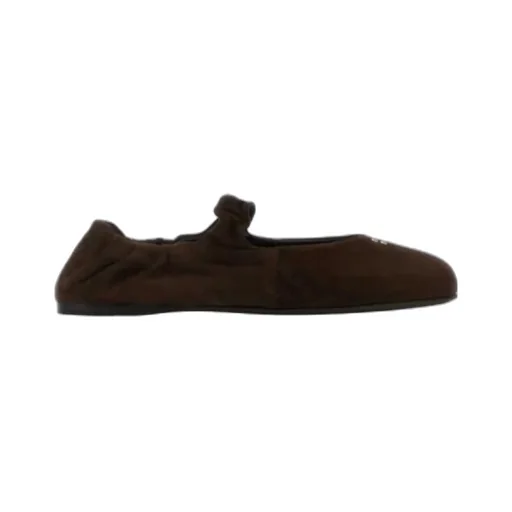 Miu Miu Logo-Detailed Ballet Flats