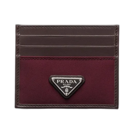 Prada Triangle-Logo Two-Toned Cardholder