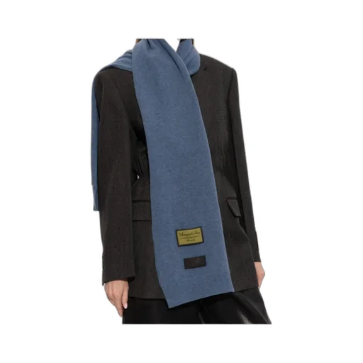 Mm6 Maison Margiela Logo Patch Knitted Scarf