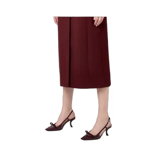 Virgule Slingback Pumps In Leather