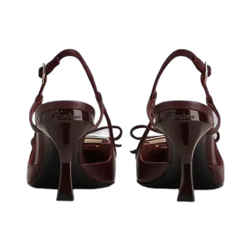 Virgule Slingback Pumps In Leather