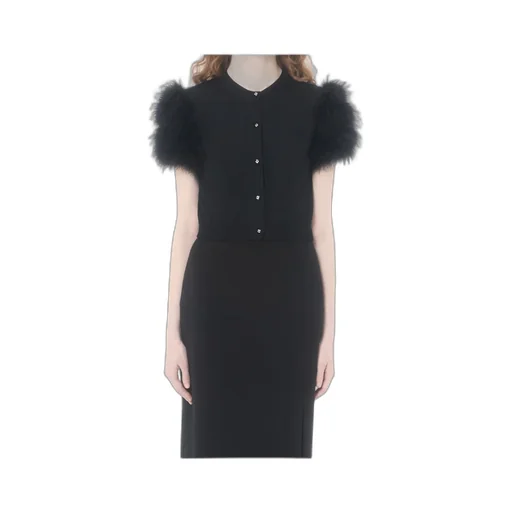 Valentino Crewneck Short-Sleeved Knitted Cardigan