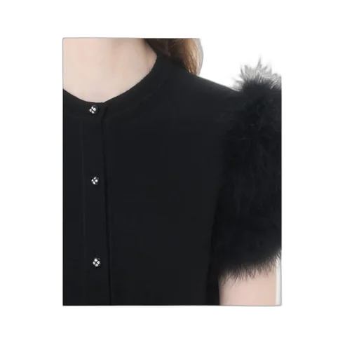Valentino Crewneck Short-Sleeved Knitted Cardigan