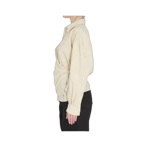 Straight Collar Twisted Shirt