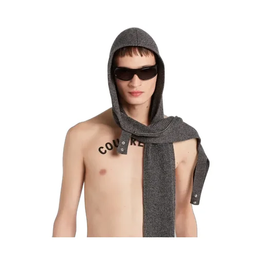 CourrÈGes Zipped Scarf Hood
