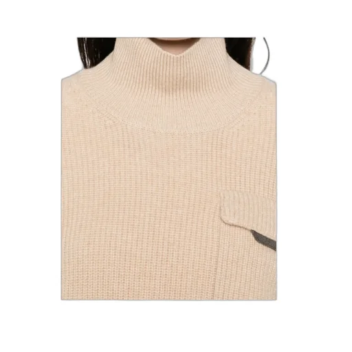 Ribbed High-Neck Sweater