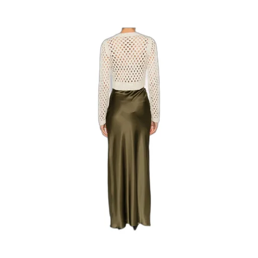 Open-Knit Sequin Embellishment Sweater