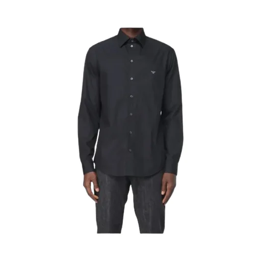 Emporio Armani Regular Fit Logo Embroidered Shirt
