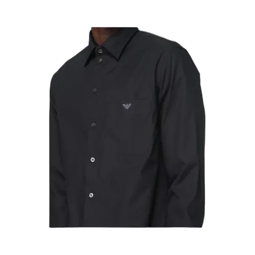 Emporio Armani Regular Fit Logo Embroidered Shirt