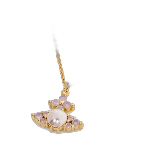 Orb-Pearl Flower Necklace