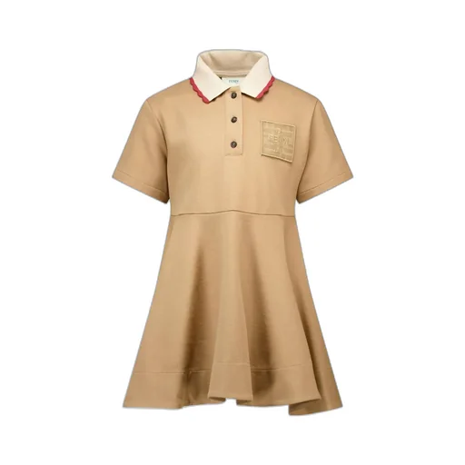 Polo Collar Short-Sleeved Dress