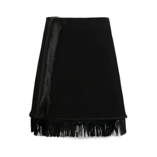 Jil Sander High Waist Fringed Mini Skirt