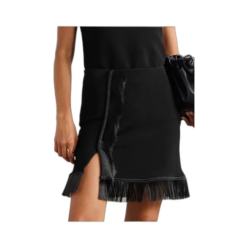 Jil Sander High Waist Fringed Mini Skirt