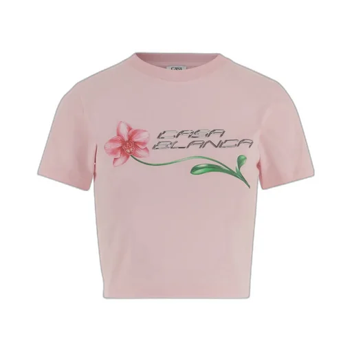 Casablanca Logo Print Crop Top
