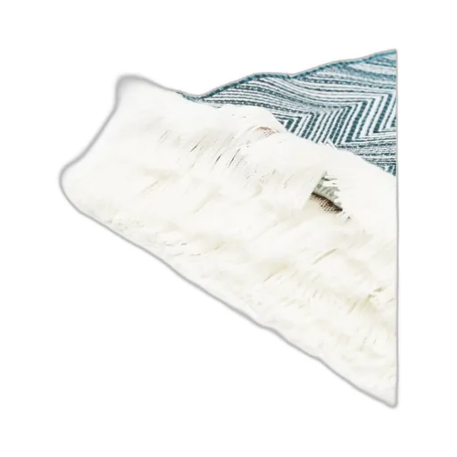 Chevron-Pattern Fringed Blanket