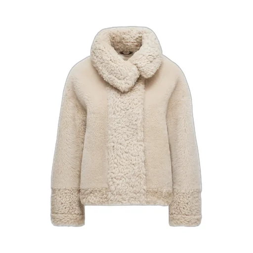 Gobain Shearling & Suede Short Down Jacket