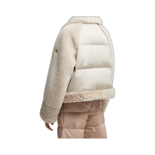 Gobain Shearling & Suede Short Down Jacket