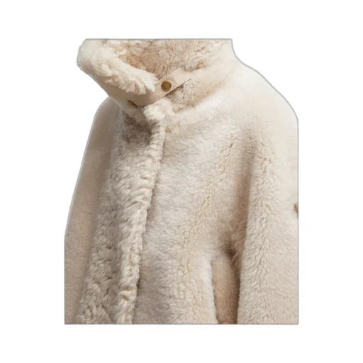 Gobain Shearling & Suede Short Down Jacket