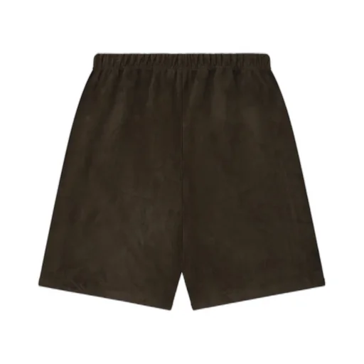 Relaxed Suede-Effect Drawstring Shorts