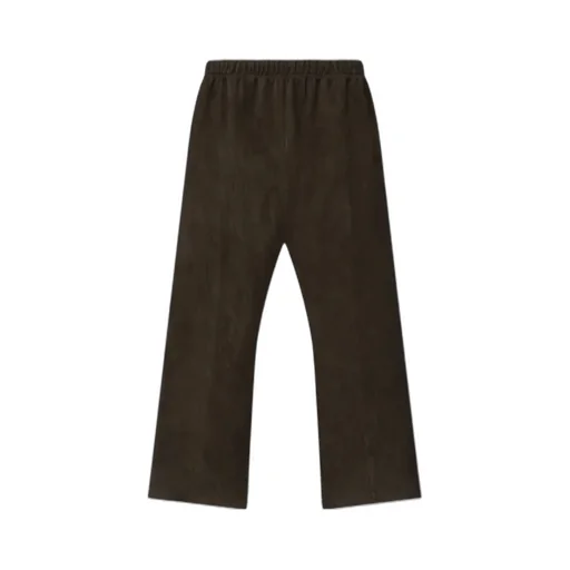 Suede-Effect Flared Track Pants