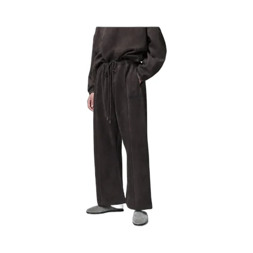 Suede-Effect Flared Track Pants