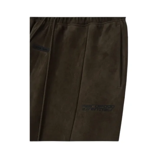 Suede-Effect Flared Track Pants