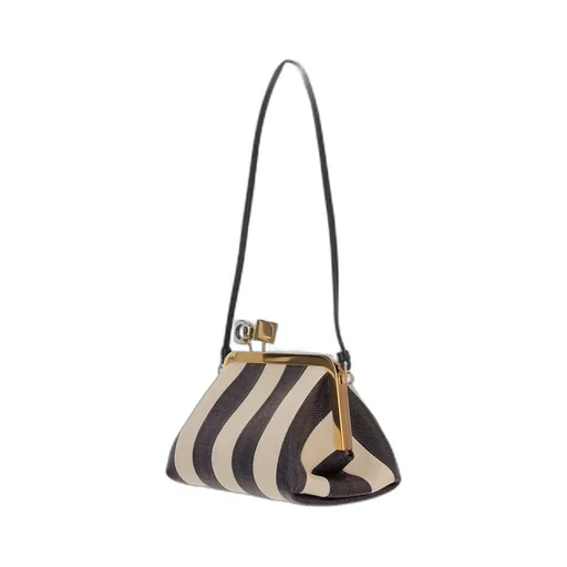 Jacquemus Berlingot Stripped Clasp Clutch Bag