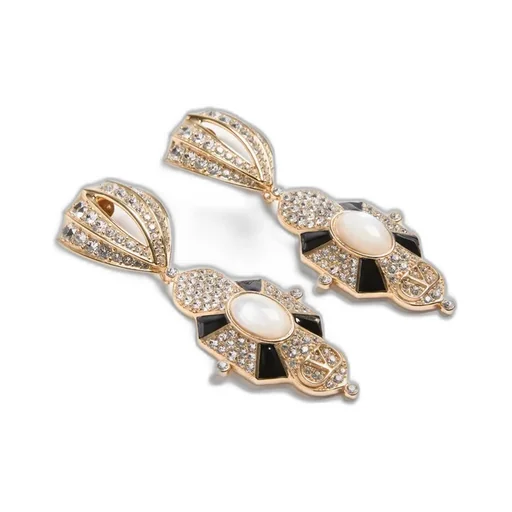 Pas Plus Earrings In Metal, Resin, Enamel And Swarovski® Crystals