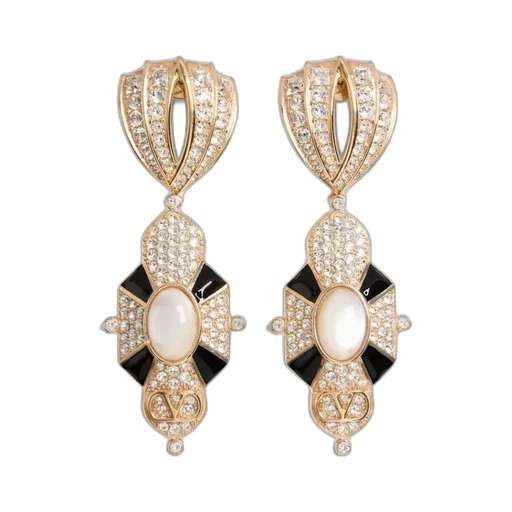 Pas Plus Earrings In Metal, Resin, Enamel And Swarovski® Crystals
