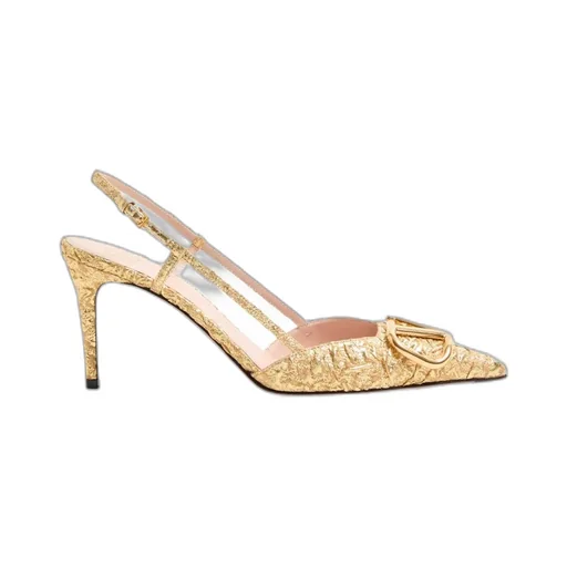 Valentino Vlogo Signature Pointed Toe Slingback Pumps