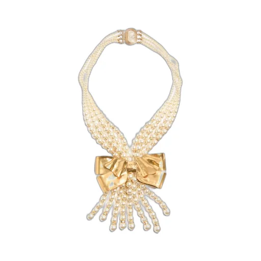 Trop Chou Necklace In Metal, Enamel, Pearls And Crystals