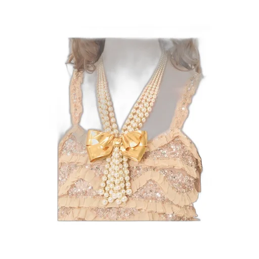 Trop Chou Necklace In Metal, Enamel, Pearls And Crystals