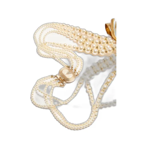 Trop Chou Necklace In Metal, Enamel, Pearls And Crystals