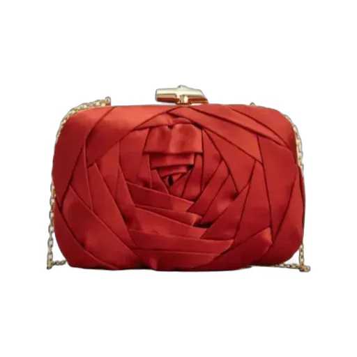 Rose Vivier Clutch In Satin