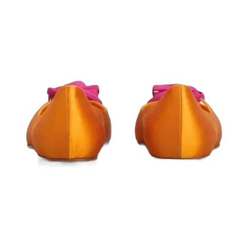 Rose Vivier Ballerinas In Satin