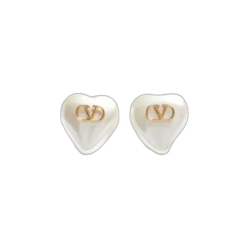 Vlogo Signature Metal And Pearl Earrings