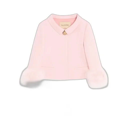 Crepe Couture Jacket With Feathers