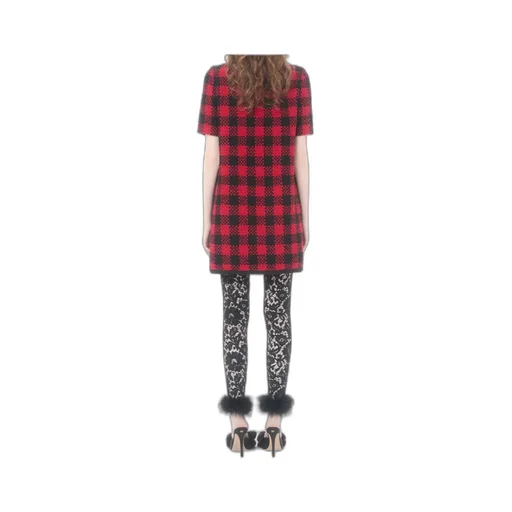 Short Dress In Damier Tweed