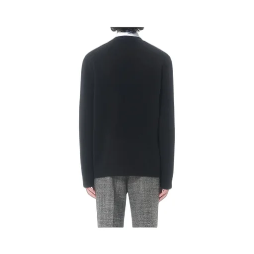 Valentino Wool Cardigan With Embroidered Valentino Patch