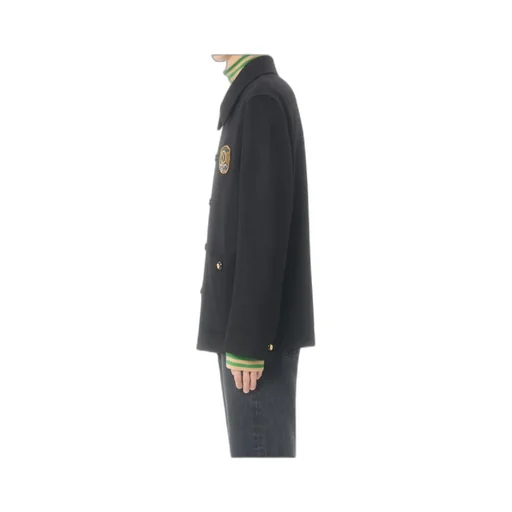 Valentino Wool And Cashmere Jacket With Embroidered Valentino Patch